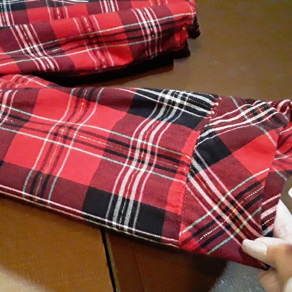 NWOT Victoria's Secret Xl Plaid Long Sleeve Button Down Top W/ Matching pants - Picture 5 of 16